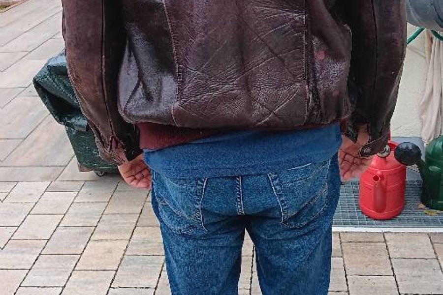 Jacken Lederjacke bordeaux - Bild 2