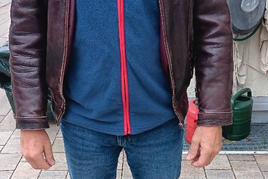 Jacken Lederjacke bordeaux - Bild 3
