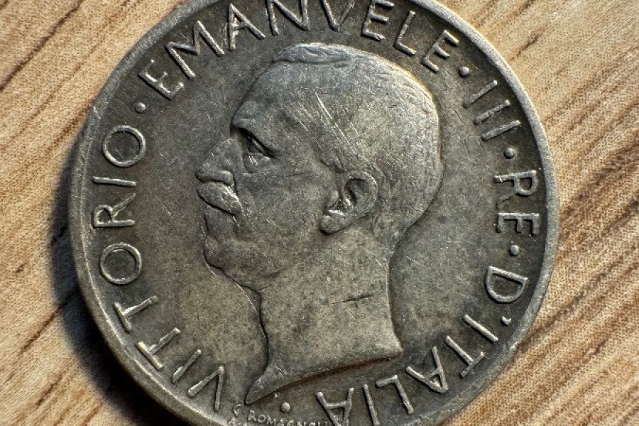 VITTORIO EMANUELE III – 5 LIRE AQUILOTTO – 1927 - Bild 1