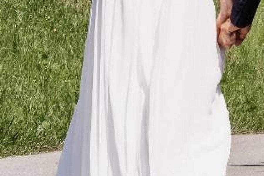 Hochzeitskleid dreiteilig: Rock, Korsage und Spitzentop Größe M/38 - Bild 4