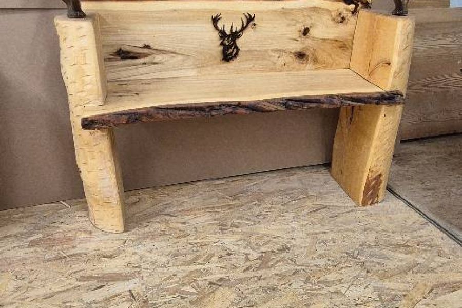 Rustikale holzbank - Bild 3