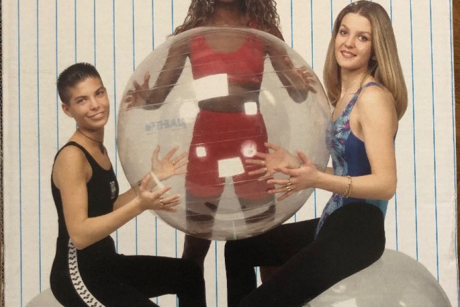 Sitzball/Gymnastikball, 55cm Durchmesser, transparent, latexfrei - Bild 1