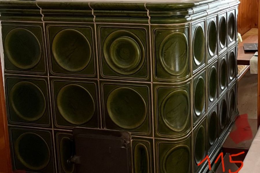 Grüner Kachelofen - Bild 1