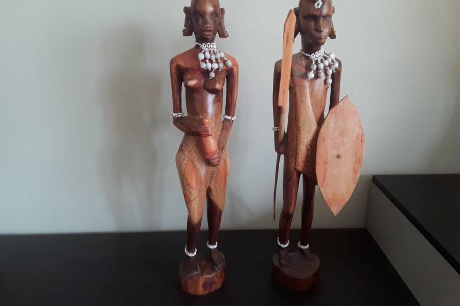 Zwei Afrikanische Holzfigur - Bild 2