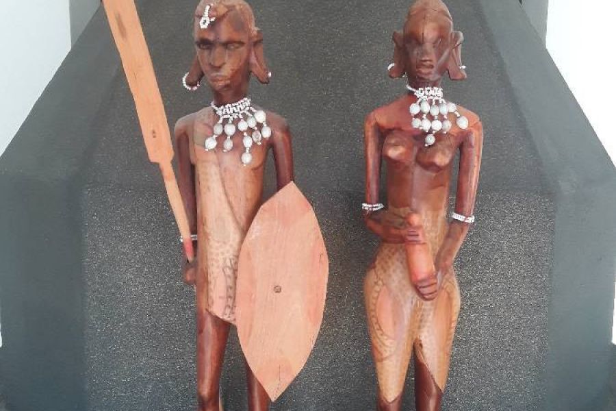 Zwei Afrikanische Holzfigur - Bild 4