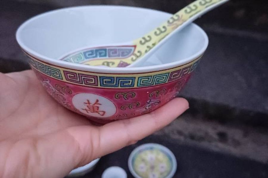 Chinesisches Doppelset vintage handbemalt top zustand - Bild 4