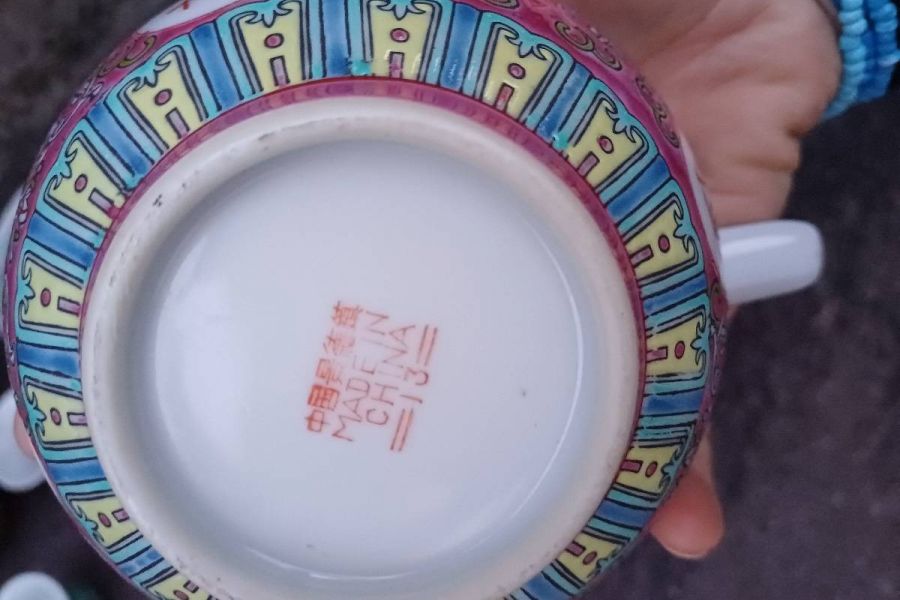 Chinesisches Doppelset vintage handbemalt top zustand - Bild 5