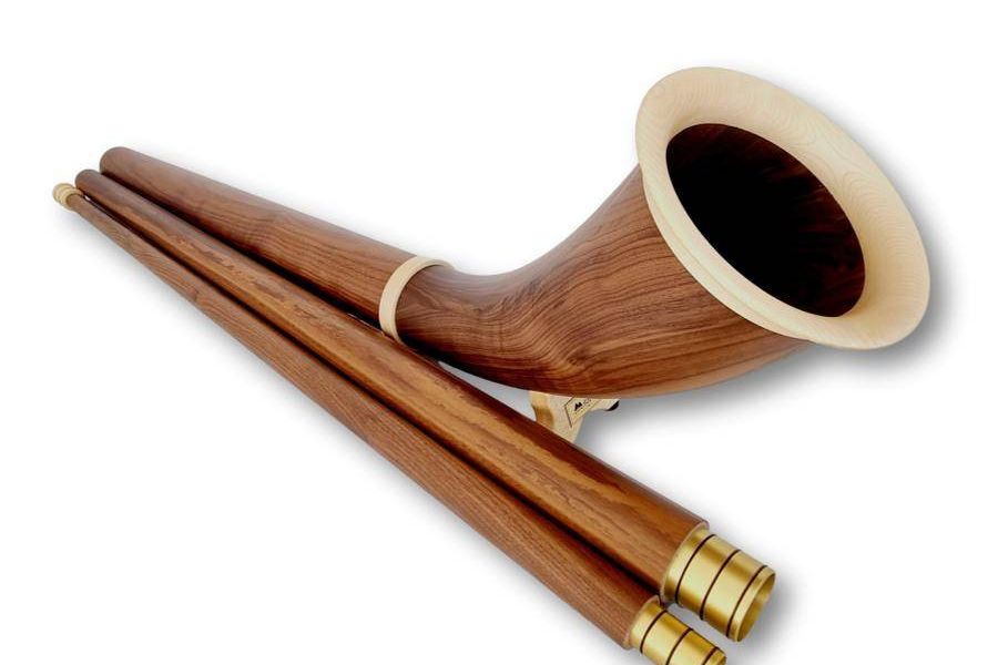 Rieger Alphorn Modell Deluxe Walnuss Tonart F - Bild 3