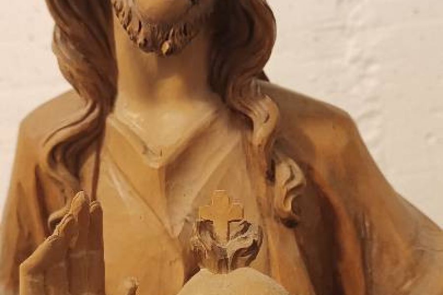 sehr alte Jesusstatue holzgeschnitzt - Bild 3