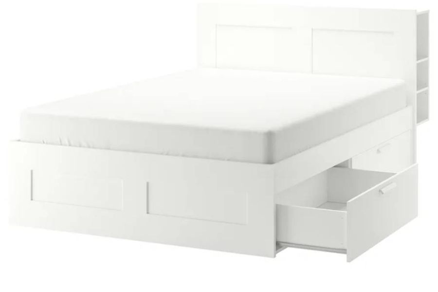 Doppelbett 180x200 und Schrank Brimnes - Bild 2