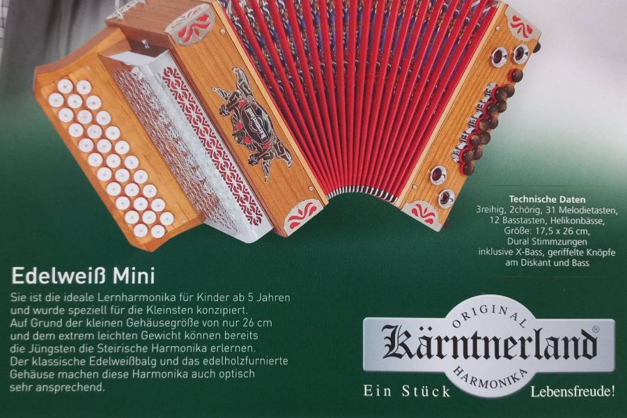 Steirische, Ziehharmonika Kärntnerland Edelweiß Mini GCF - Bild 2