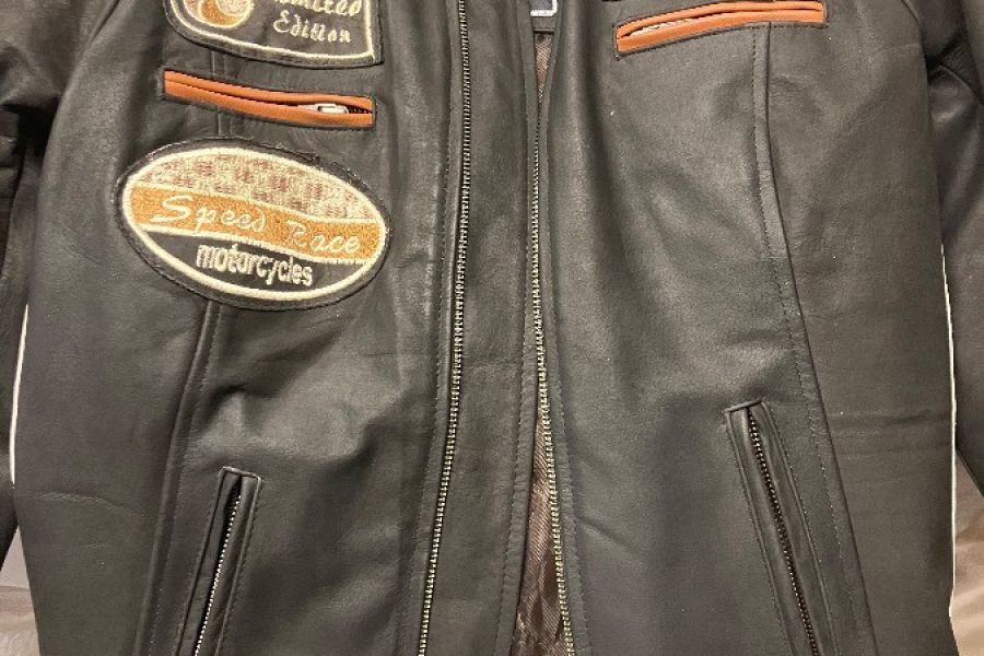Oldschool Vintage Herren Motorrad Lederjacke Gr.50 - Bild 2