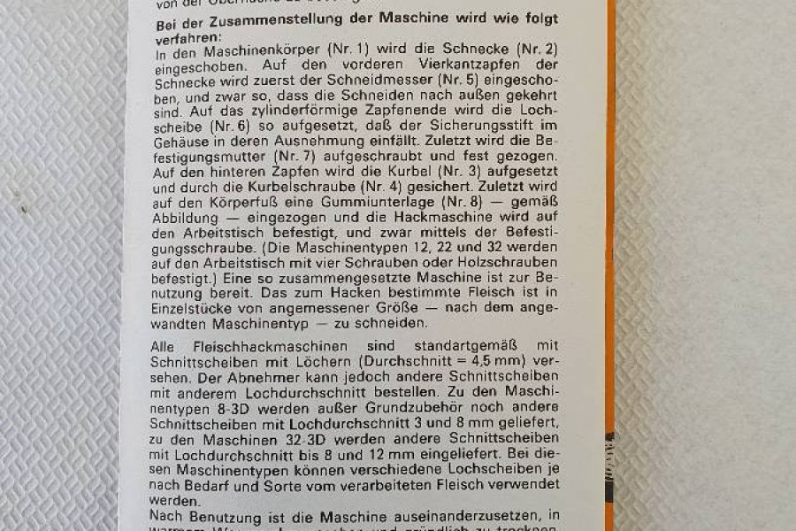 Vintage handbetriebene Fleischhackmaschine PORKERT - Bild 3