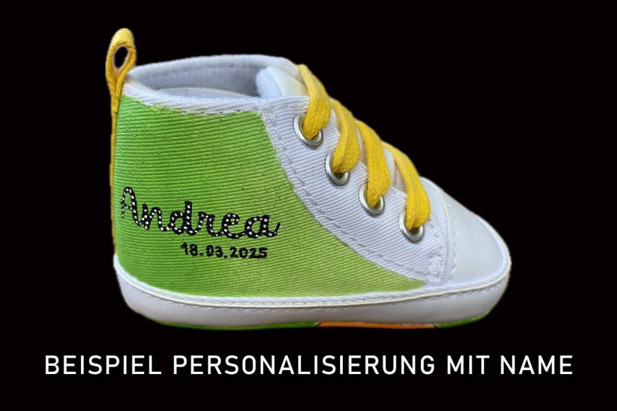 100% handbemalte Babyschuhe, personalisierbar - Bild 4