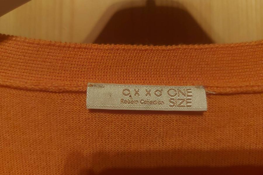 Secondhand: Orangefarbener Cardigan - Bild 2