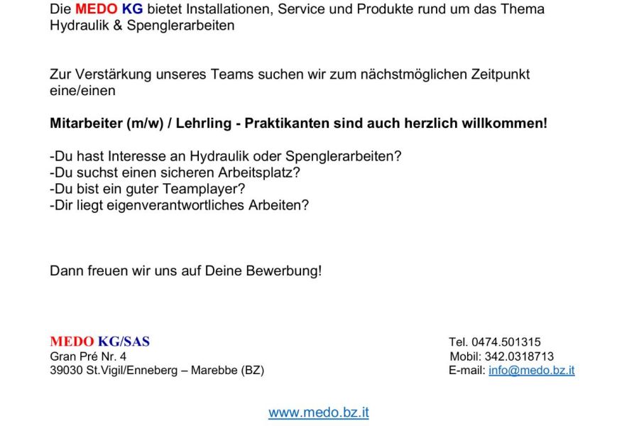 Spengler (m/w) gesucht - auch Lehrling - Bild 2