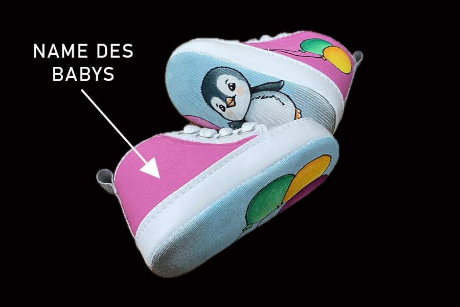 100% handbemalte Babyschuhe, personalisierbar - Bild 2