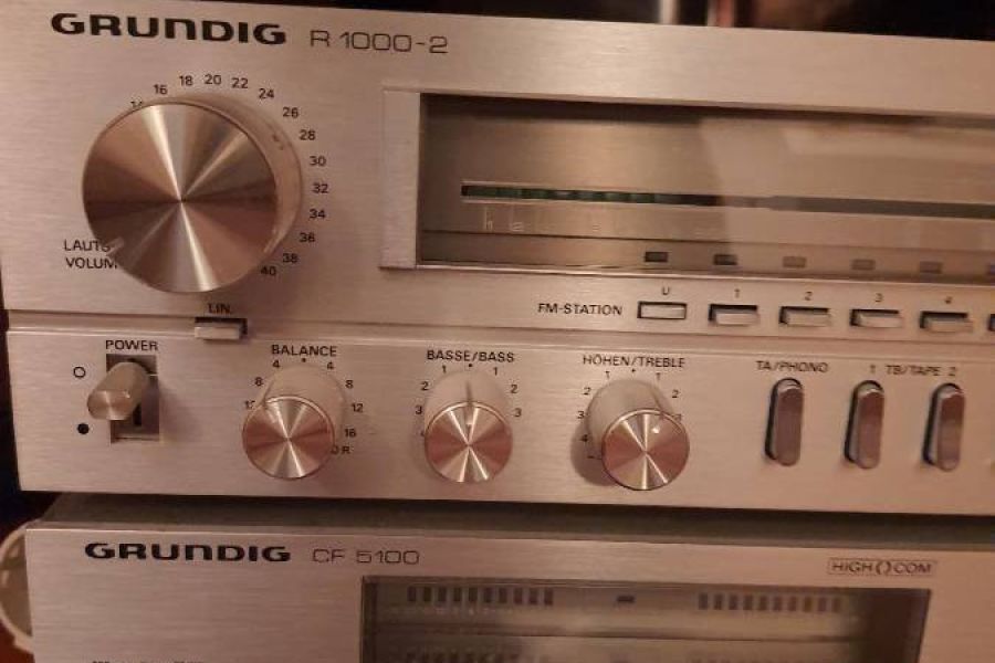 Grundig - Stereo Kassettendeck -Mod. CF 5100  mit Mod. R-1000-2 TOP - Bild 1