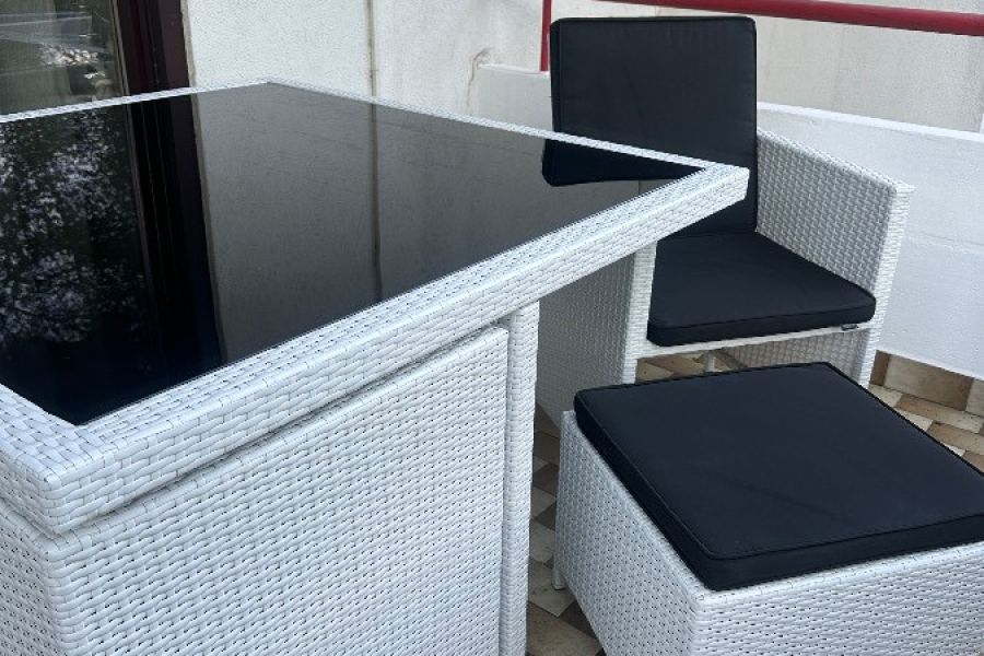 Sitzgruppe Polyrattan weiß - Bild 1
