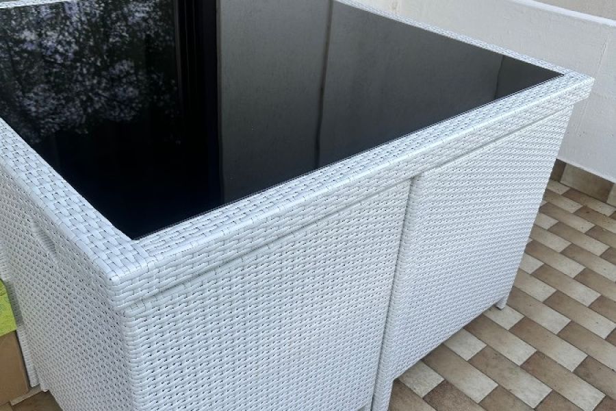 Sitzgruppe Polyrattan weiß - Bild 4