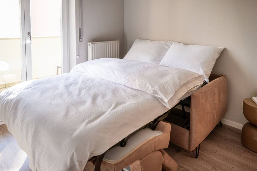 Neuwertiges Designer Schlafsofa, braun wg. falschen Maßen zu verkaufen - Bild 2