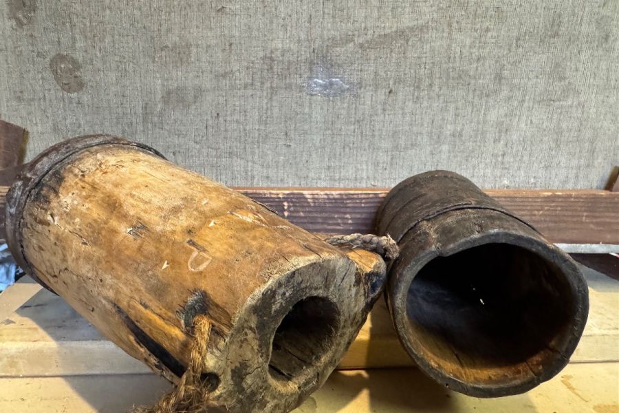 Holzmörser und Holzbehälter datiert   1798 - Bild 2