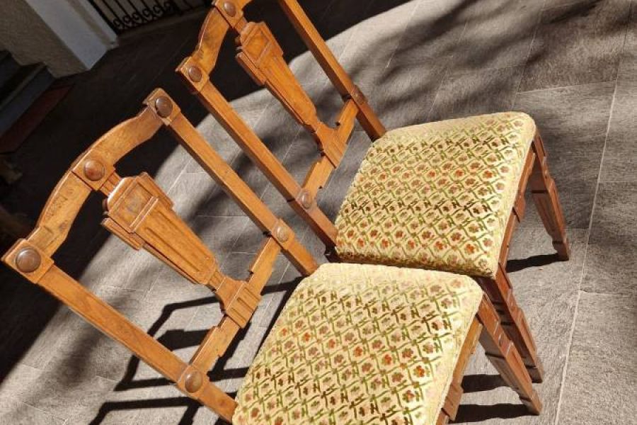 Tisch, Bank und vier Stühle aus der Biedermeierzeit - Bild 2