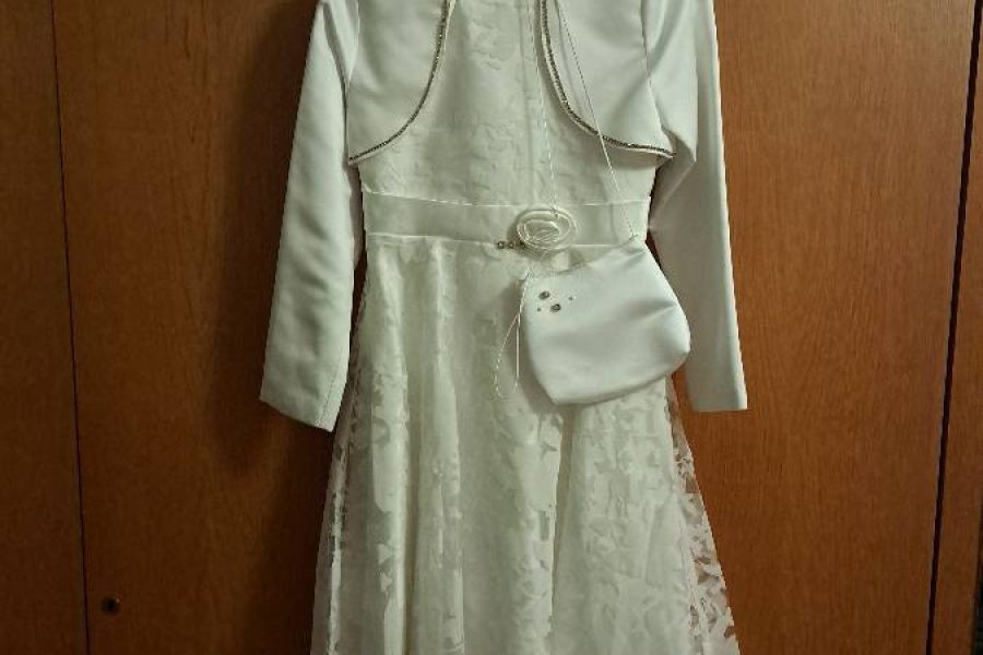 Erstkommunion Kleid mit Bolero und Tasche - Bild 1