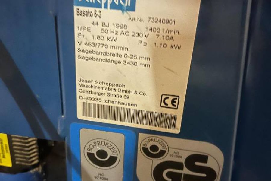 Bandsäge Scheppach Bastao 5-2 - Bild 2