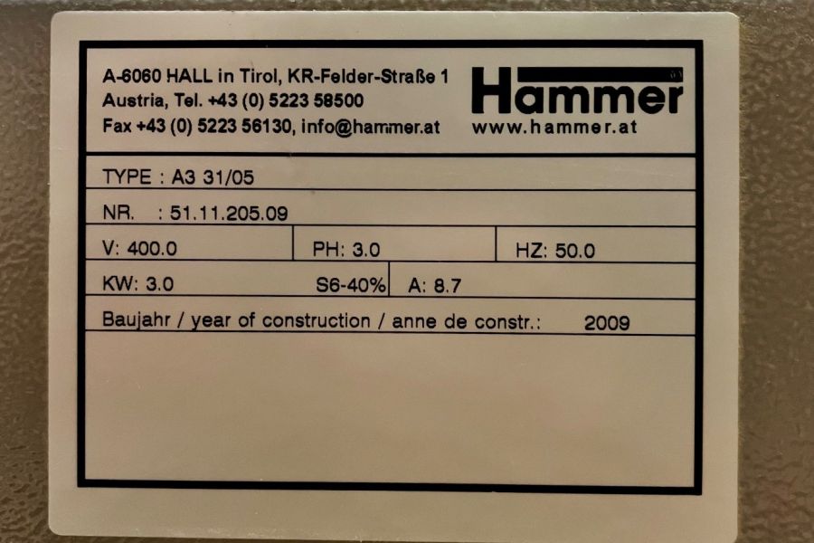 Abricht-Dicken Hobelmaschine Hammer A3-31 - Bild 3