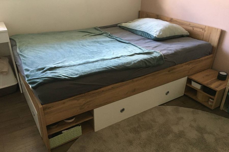 Stauraumbett mit Schreibtisch und Schminktisch - Bild 1