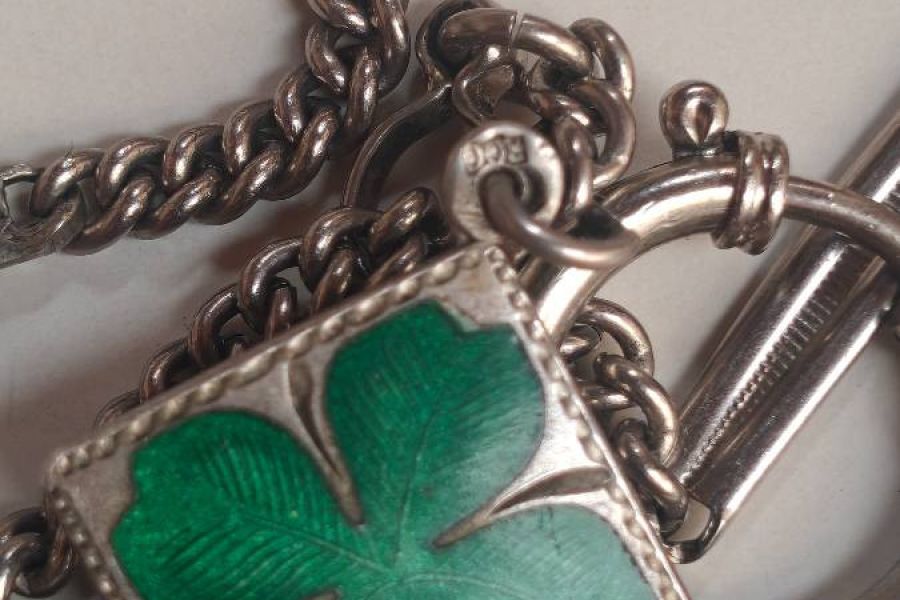 Schöne Alte Taschenuhr kette - Bild 2