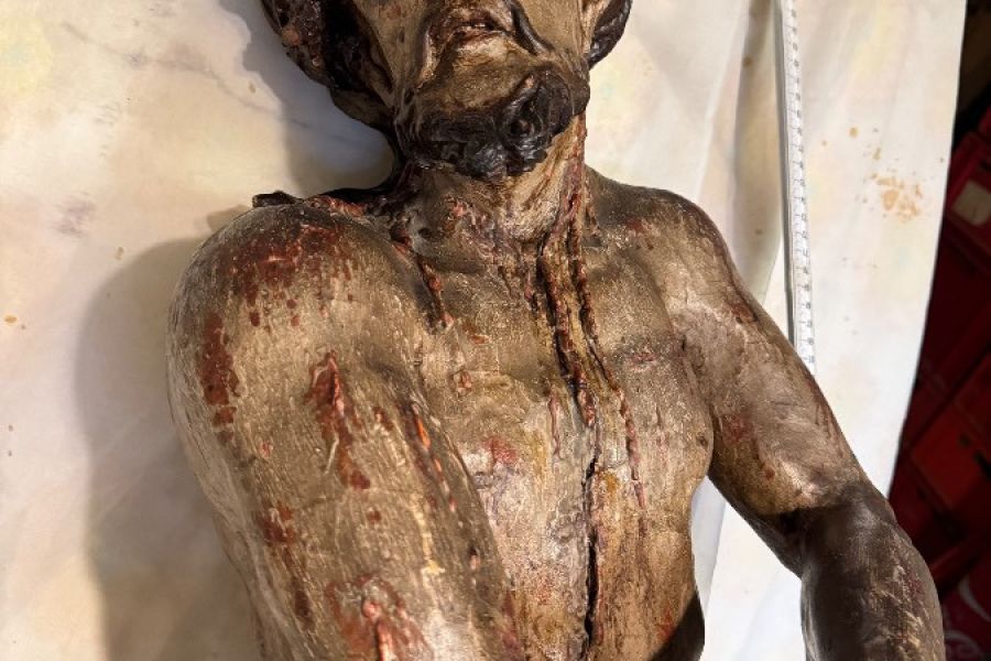 Antike Holzfigur 85 cm hoch - Bild 5