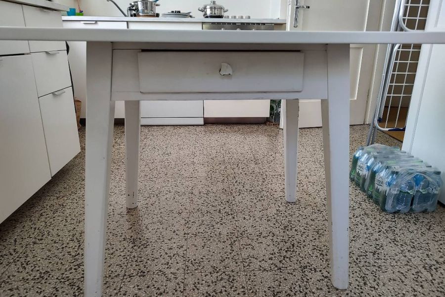Küchentisch, weiß mit Schublade 103 X 80 cm - Bild 2