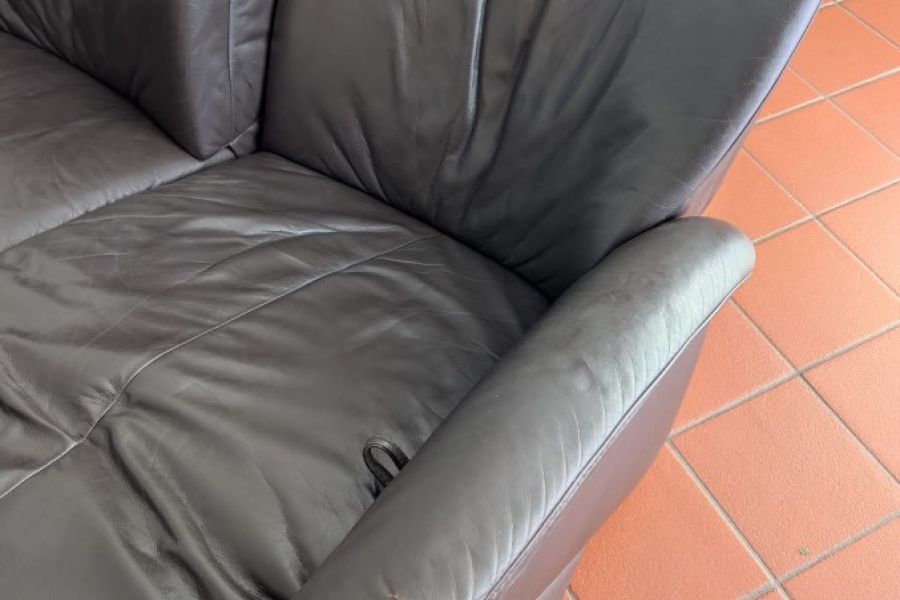 Ledercouch und Doppelsessel - Bild 4