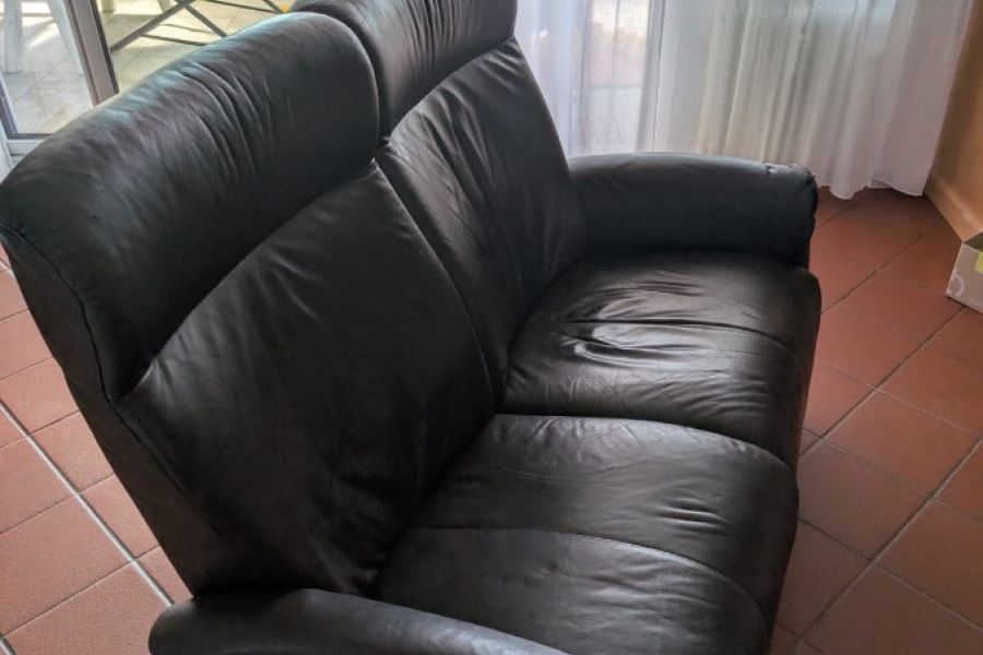 Ledercouch und Doppelsessel - Bild 5