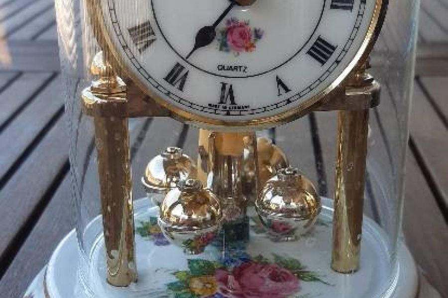 Drehpendeluhr Hermle Quartz mit Glaskuppel - Bild 1
