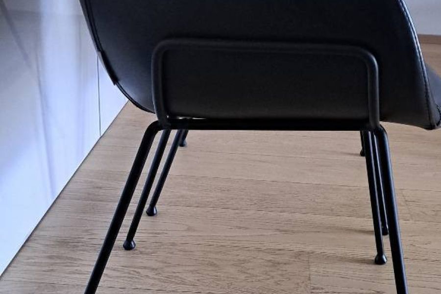 Zwei - Zuiver Feston Esszimmer-, Armlehnstühle – schwarz - PU Leder - Bild 3