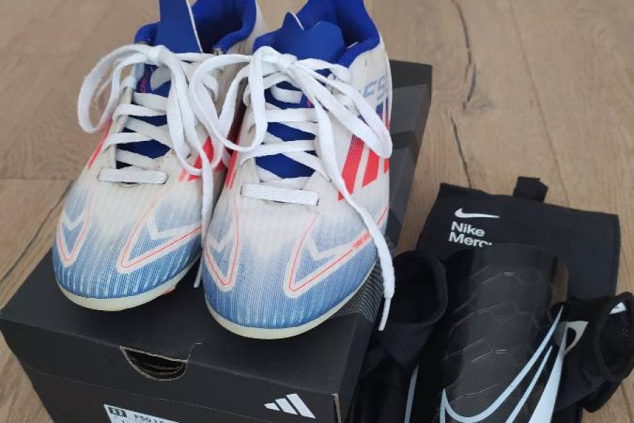 Fussballschuhe Gr. 33 und Schienbeinschoner - Bild 3