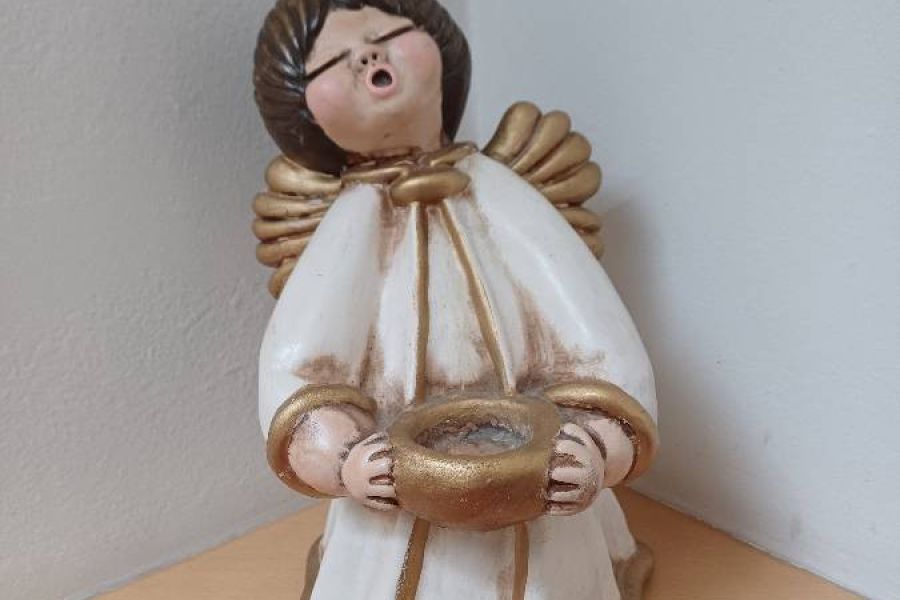 Alter schöner Thunengel 30cm hoch, muß am Kopf restauriert werden - Bild 1