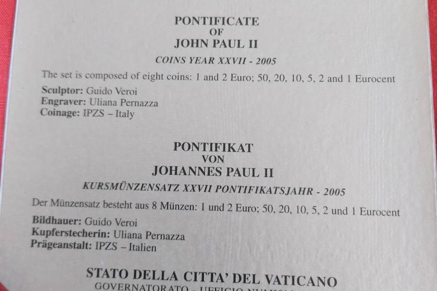 Vatikan kursmünzensatz 2005 - Bild 3