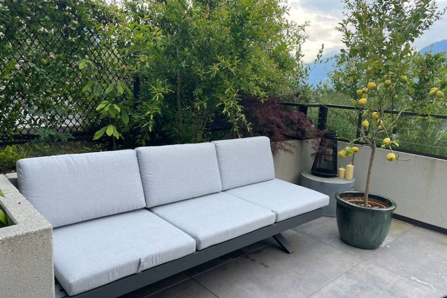 Gartensofa hellgrau/anthrazit - Bild 5