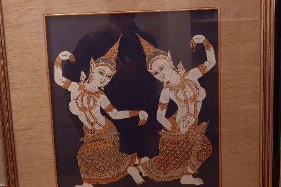 Thailändische Seidenmalerei, Vintage - Bild 4