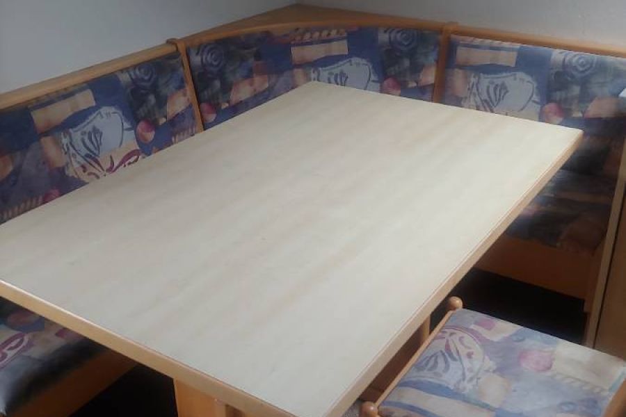 Eckbank mit Tisch und Stuhl - Bild 2