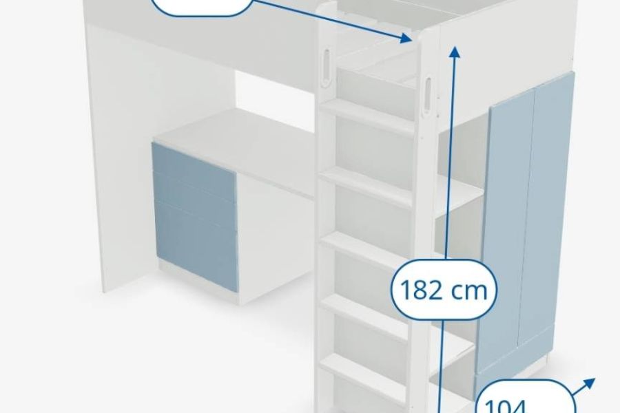 IKEA STUVA Hochbett Kleiderschrank Schreibtisch, letto a soppalco - Bild 2