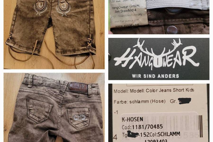 Lederhose - Jeans Gr. 110/116 - Bild 1
