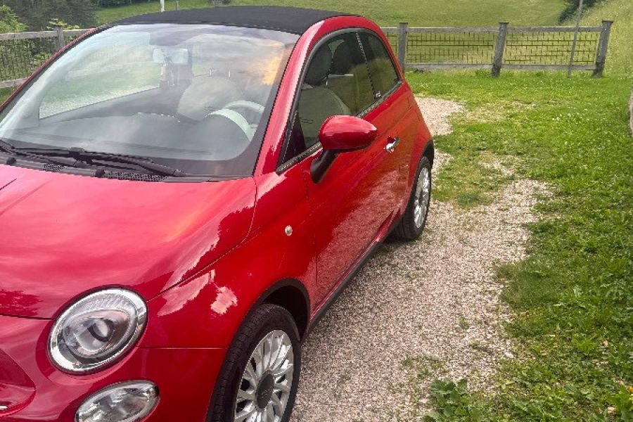 Fiat 500 Cabrio – Rot – 80.000 km – Guter Zustand – Unfallfrei - Bild 2