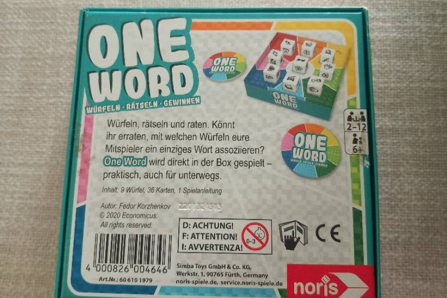 Spiel One Word zu verkaufen – nur einmal gespielt, wie neu - Bild 2