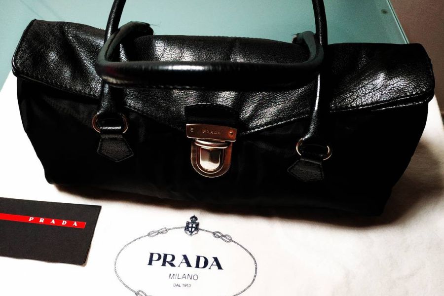 Damentasche Original Prada Leder - Stoff - Bild 1