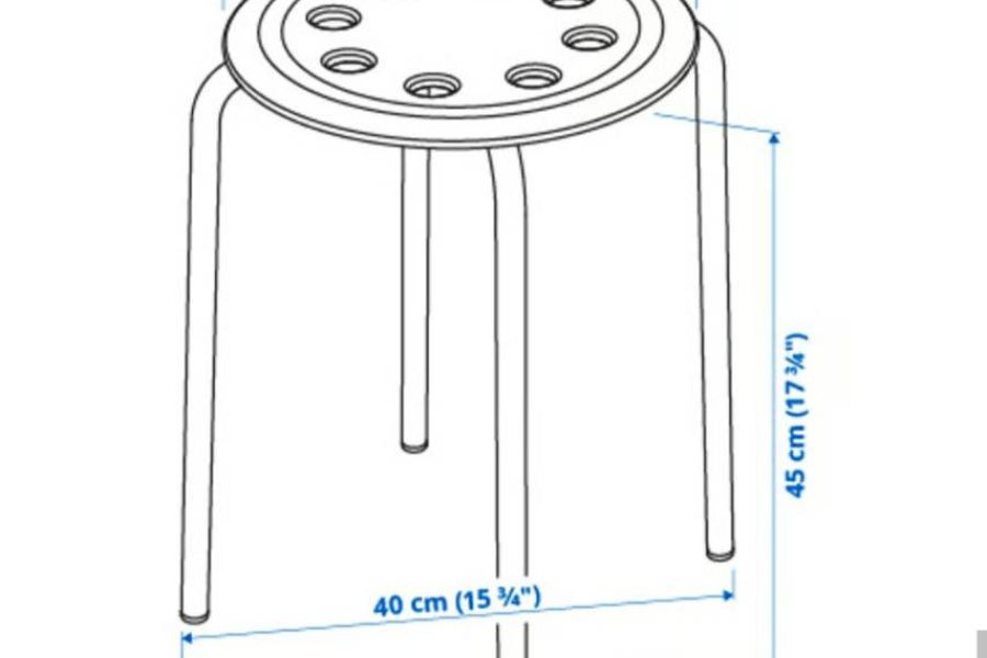 Weißer Hocker IKEA - Bild 3